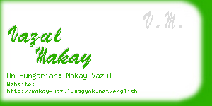 vazul makay business card